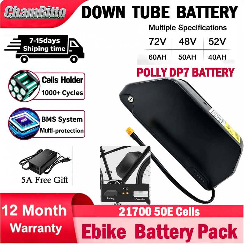 72V 50Ah 21700 Lithium Battery - بطارية دراجة كهربائية cham-rider 36v 48v
