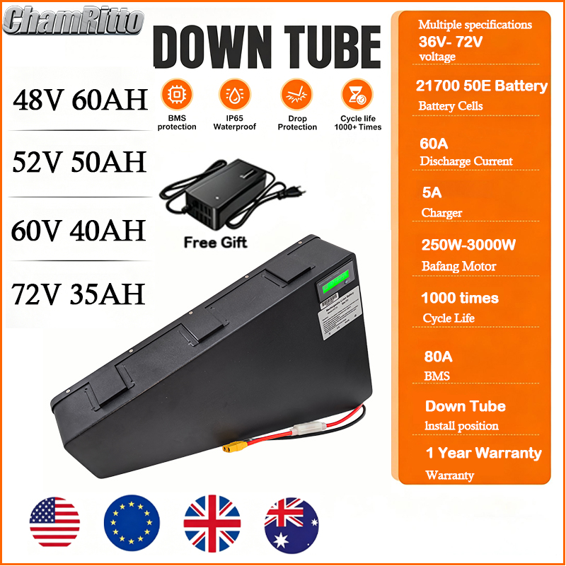 دراجة كهربائية 60 فولت 72 فولت - مراجعة 72V 50Ah 21700 Lithium Battery وسعره