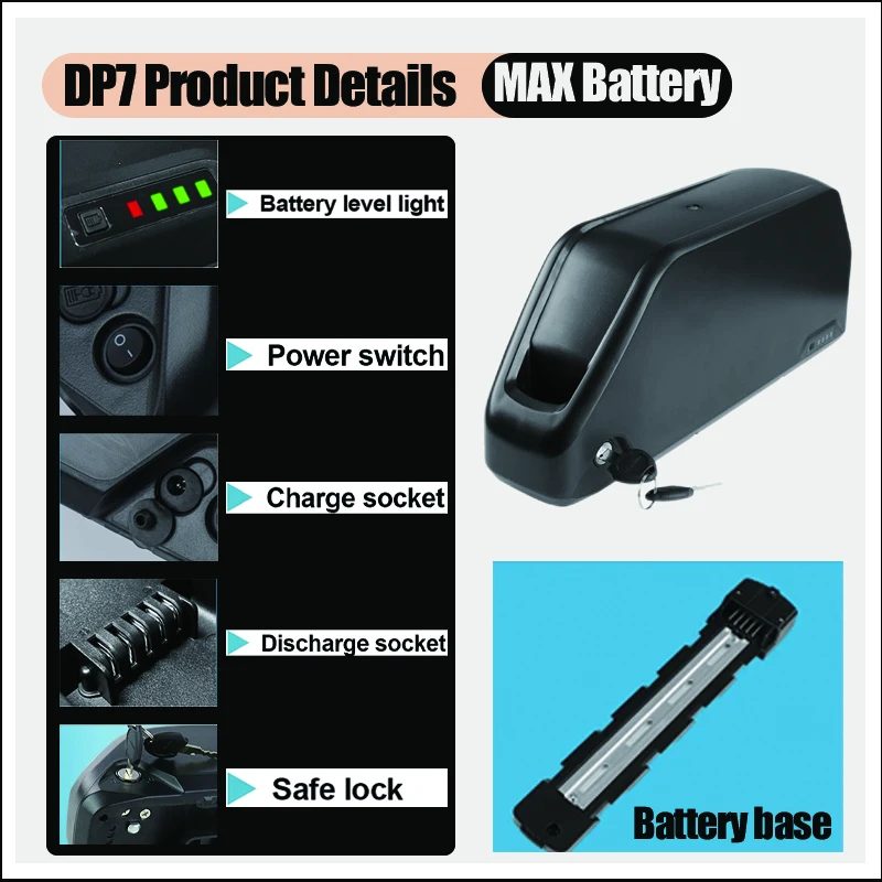 بطارية دراجة كهربائية من نوع P - مراجعة 72V 50Ah 21700 Lithium Battery وسعره
