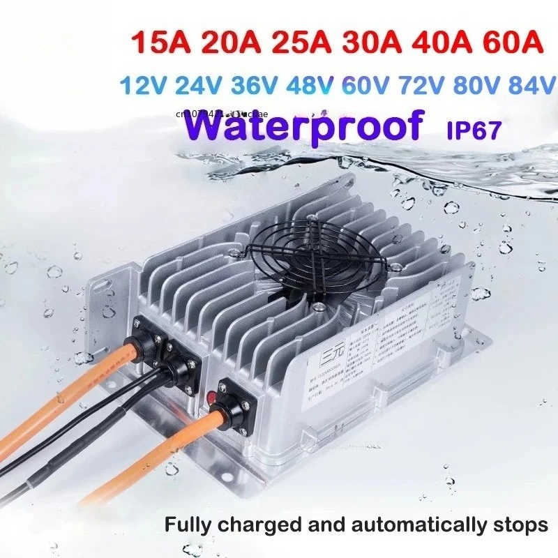 24 فولت 48 فولت 60 فولت 72 فول - مراجعة 72V 15A Fast Charger وسعره