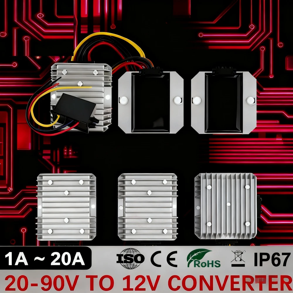 محول تيار مستمر من 20-90 فولت  - مراجعة 72V 15A Fast Charger وسعره