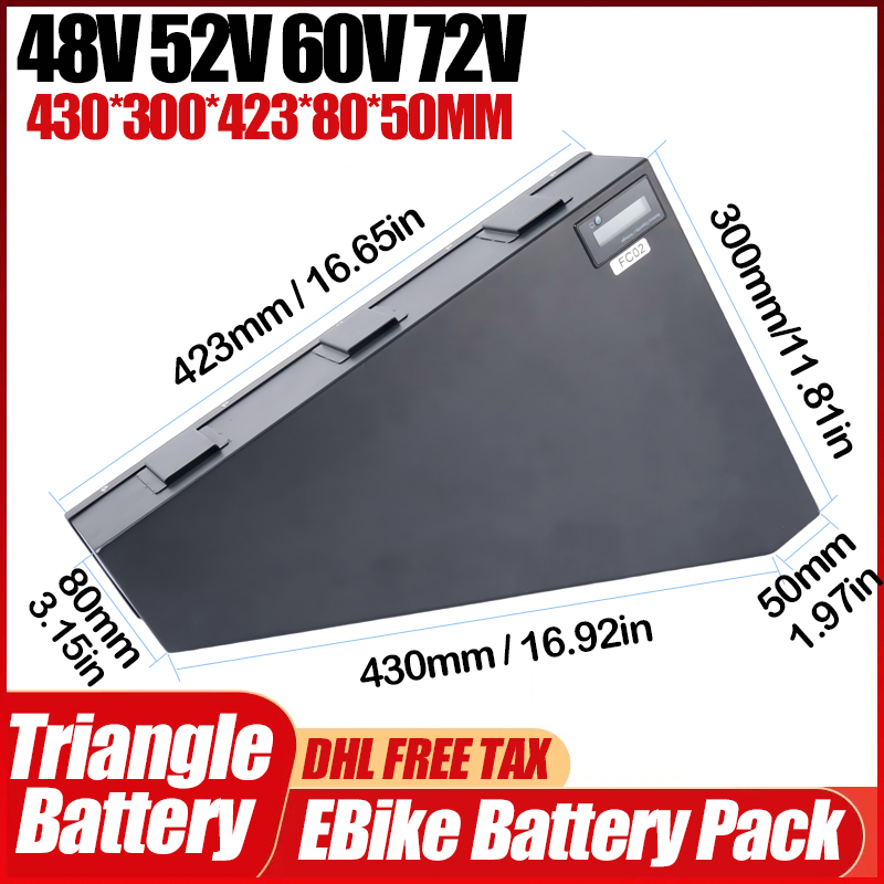 دراجة كهربائية 36 فولت 48 فولت - مراجعة 72V 50Ah 21700 Lithium Battery وسعره